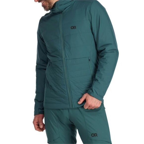 NWT $249 Outdoor Research Shadow Insulated Hoodie Jacket in Treeline Green - Picture 2 of 7